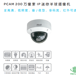 PMD20DNF 派爾高200 萬像素，全高清，晝 / 夜型，IP 迷你半球攝像機(jī)